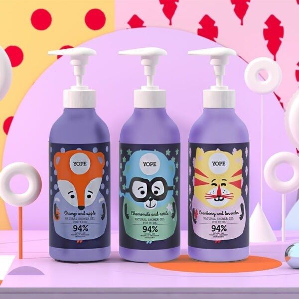 YOPE Natural shower gel for children, 400ml.