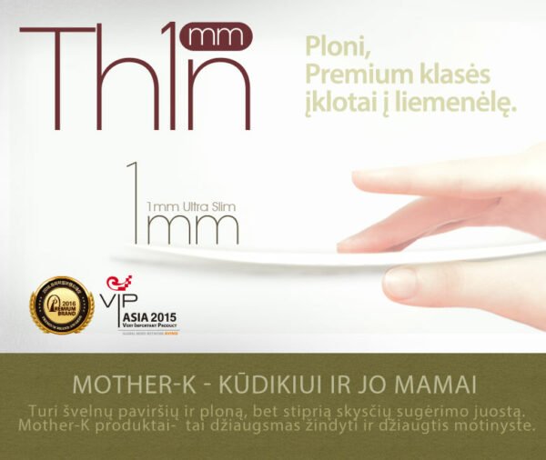 Mother-K Premium klasės, ypač ploni įklotai į liemenėlę