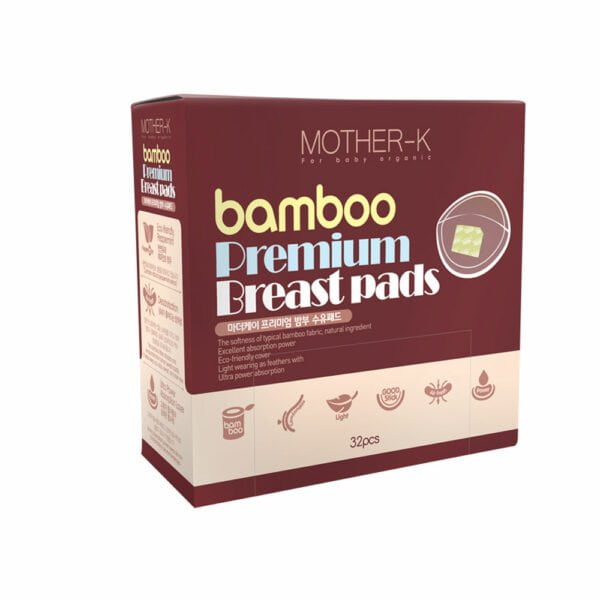 Mother-K Eco-friendly Bamboo, Disposable Breast Pads (32 pcs.)