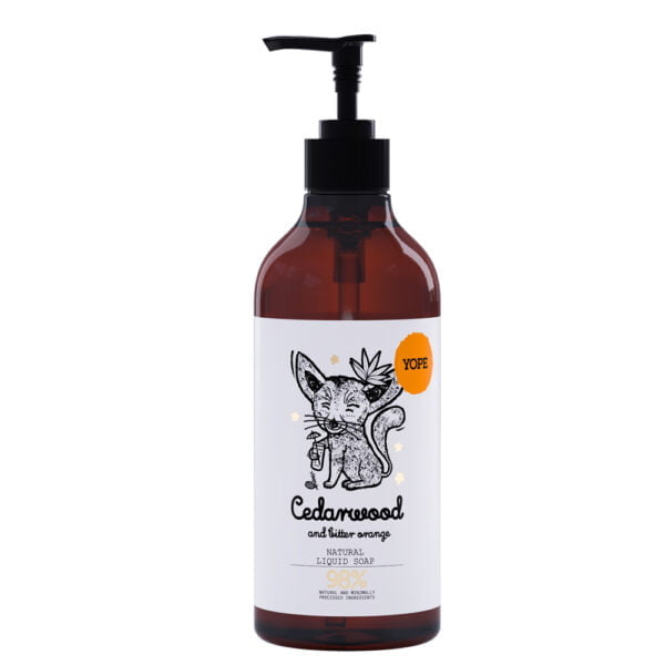 YOPE Natural Liquid Soap Cedarwood and Bitter Orange