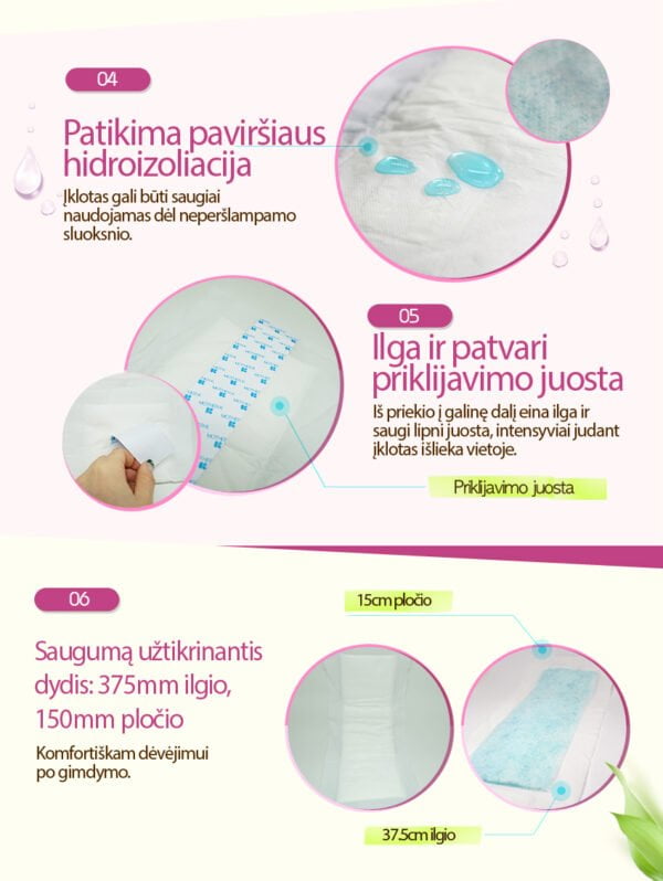 Mother-K disposable pads after childbirth (10vnt.)