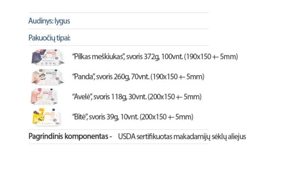 K-MOM organiškos drėgnos servetėlės "Panda" (70 vnt.)