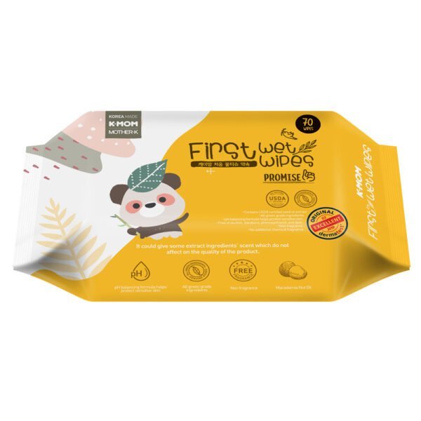 K-MOM organic wet wipes "Panda" (70 pcs.)