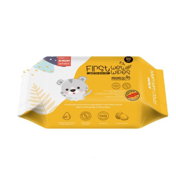 K-MOM Organic Wet Wipes "Grey Teddy" (100 pcs.)