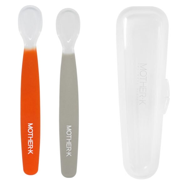 MOTHER-K Silicone spoons with tray (2 pcs.)