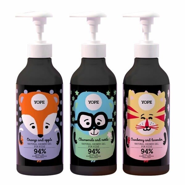 YOPE Natural shower gel for children, 400ml.