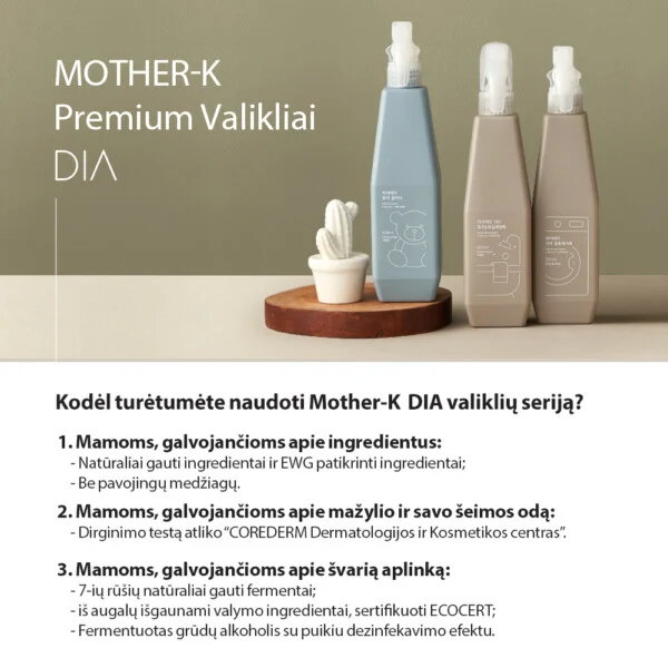 Mother-K "DIA" Vonios Valikliai – 3 už 2 kainą!