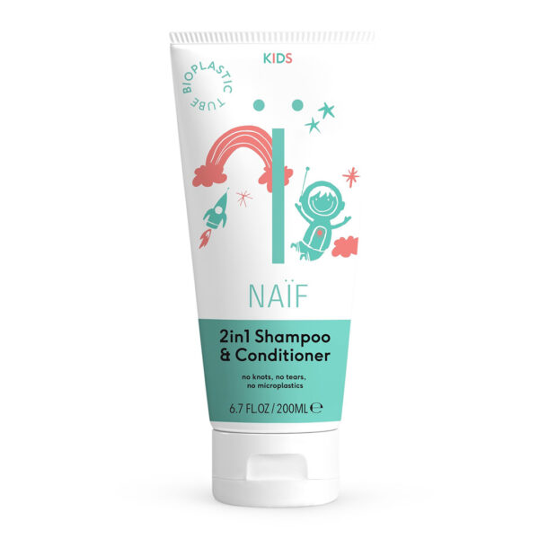 NAIF Children's shampoo and conditioner in one, 200 ml.