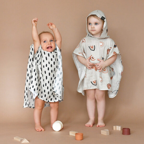 KOLORKY muslin hooded poncho, 1-3 years