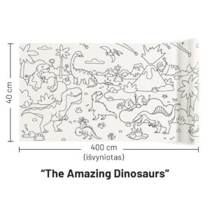 Lipnūs spalvinimo lapai "The Amazing Dinosaurs"