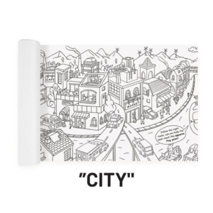 Spalvinimo lapai su užduotėlėmis "City"