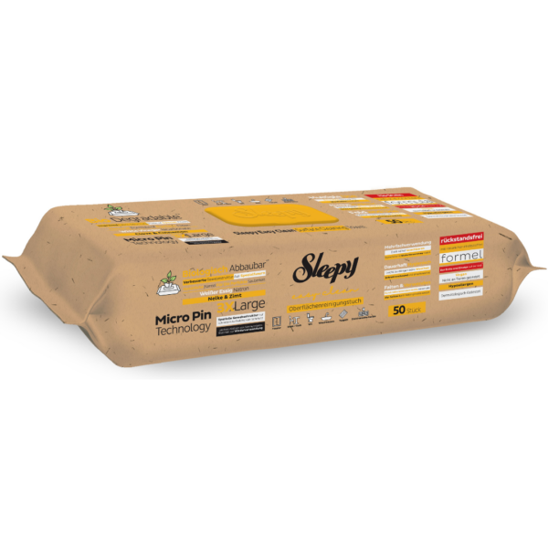 Sleepy "Easy Clean" suyrančios paviršių valymo servetėlės, 50 vnt.