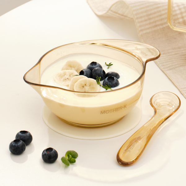 Mother-K PPSU adhesive bowl and spoon, from 6 months