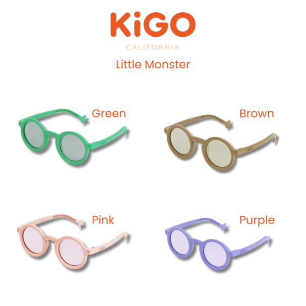KiGO Akiniai nuo saulės vaikams "Little Monster" (0-2 m. / 2-5 m.)