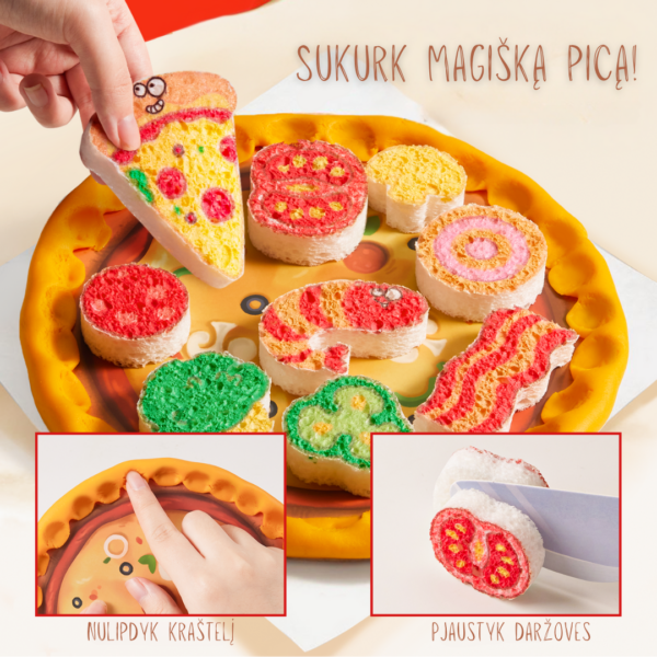 Jarmelo 3D kūrybinis rinkinys "Magiška pica", nuo 4 metų