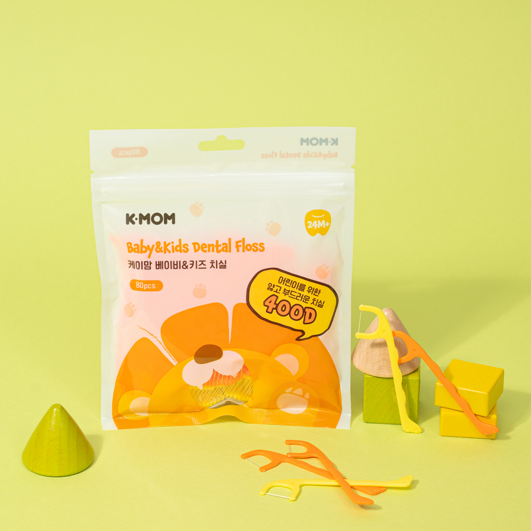 K-MOM Dental Floss for Kids, from 2 years 1 tarpdančių siūlas