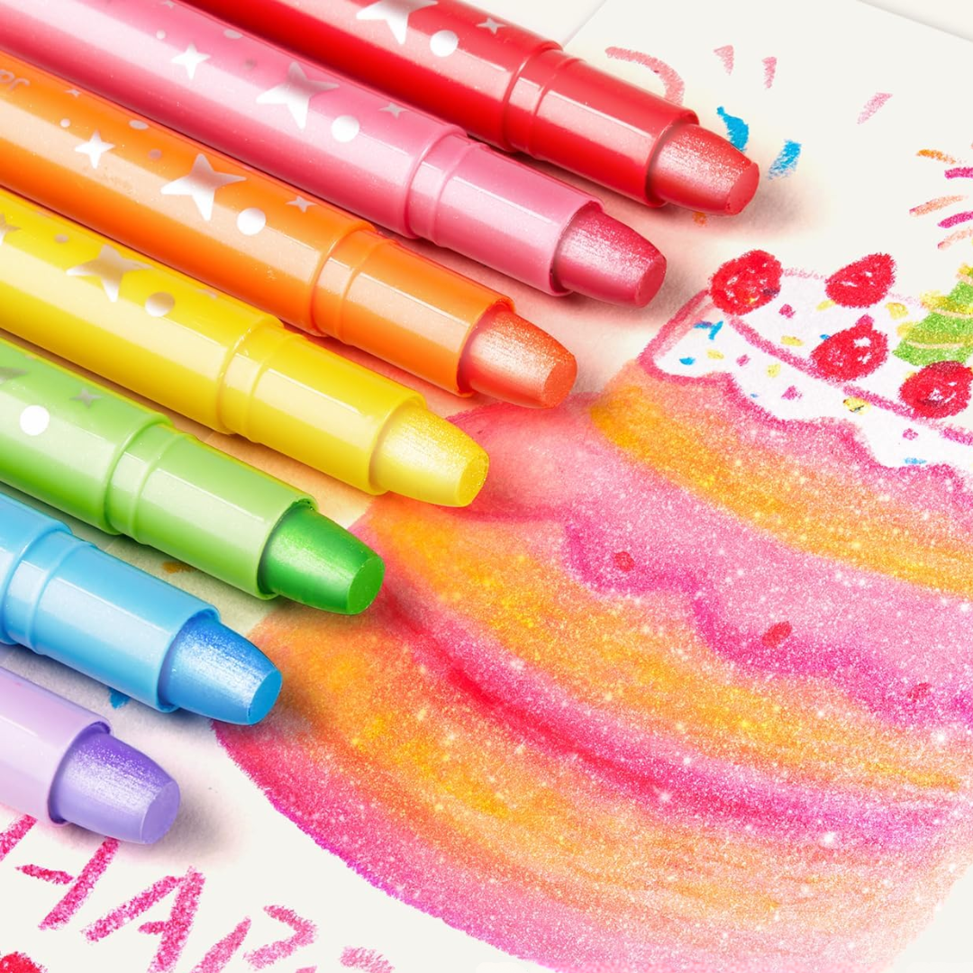 Jarmelo Washable Silky Glitter Crayons, from 1 year