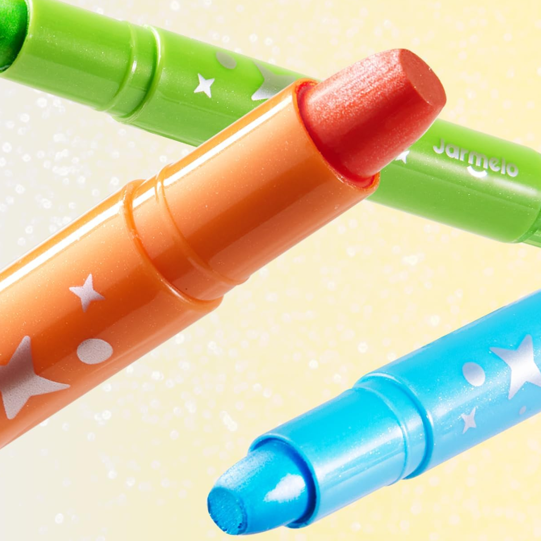 Jarmelo Washable Silky Glitter Crayons, from 1 year