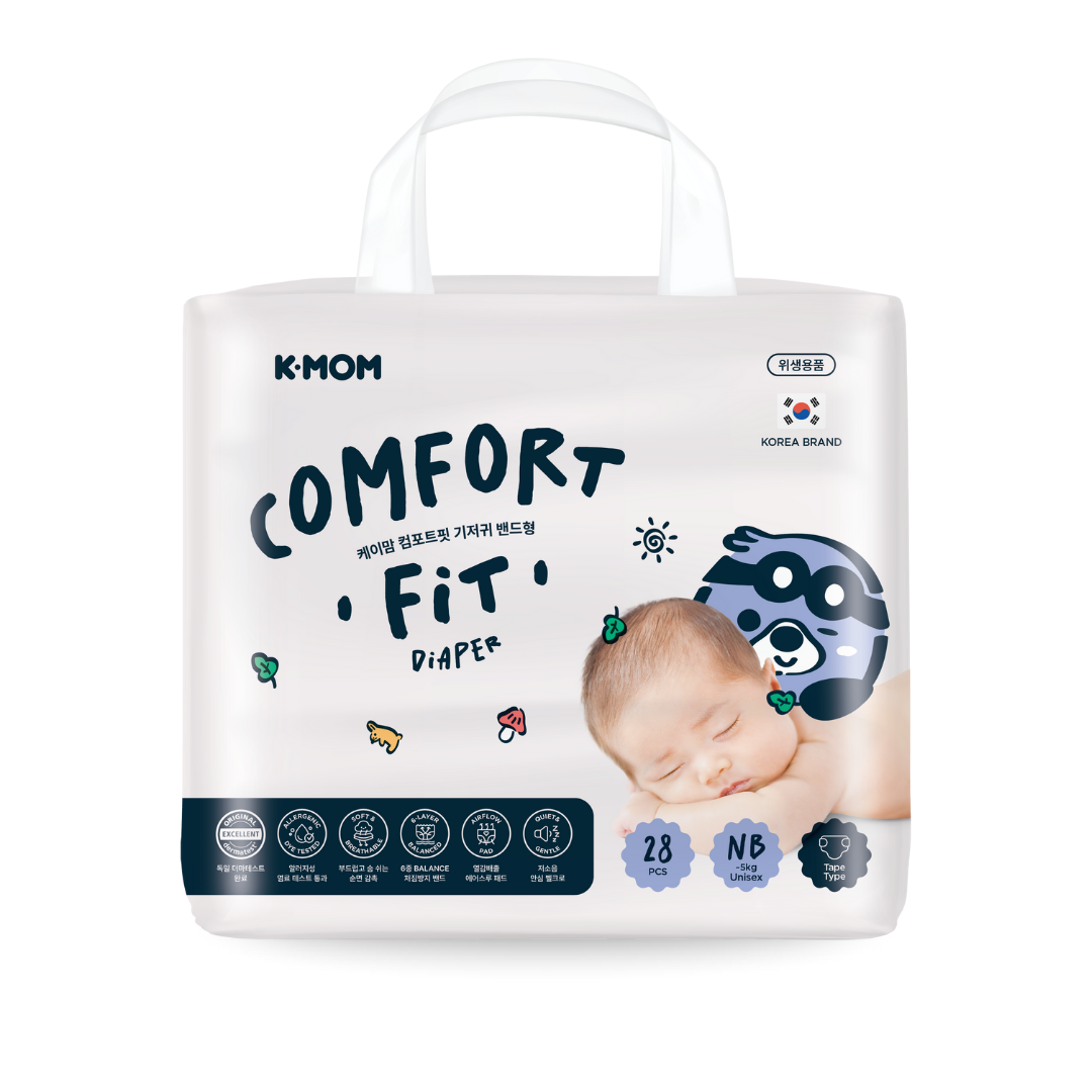 K-MOM Comfort Fit diapers NEWBORN size (up to 5 kg), 28 pcs 1 suaskelnes