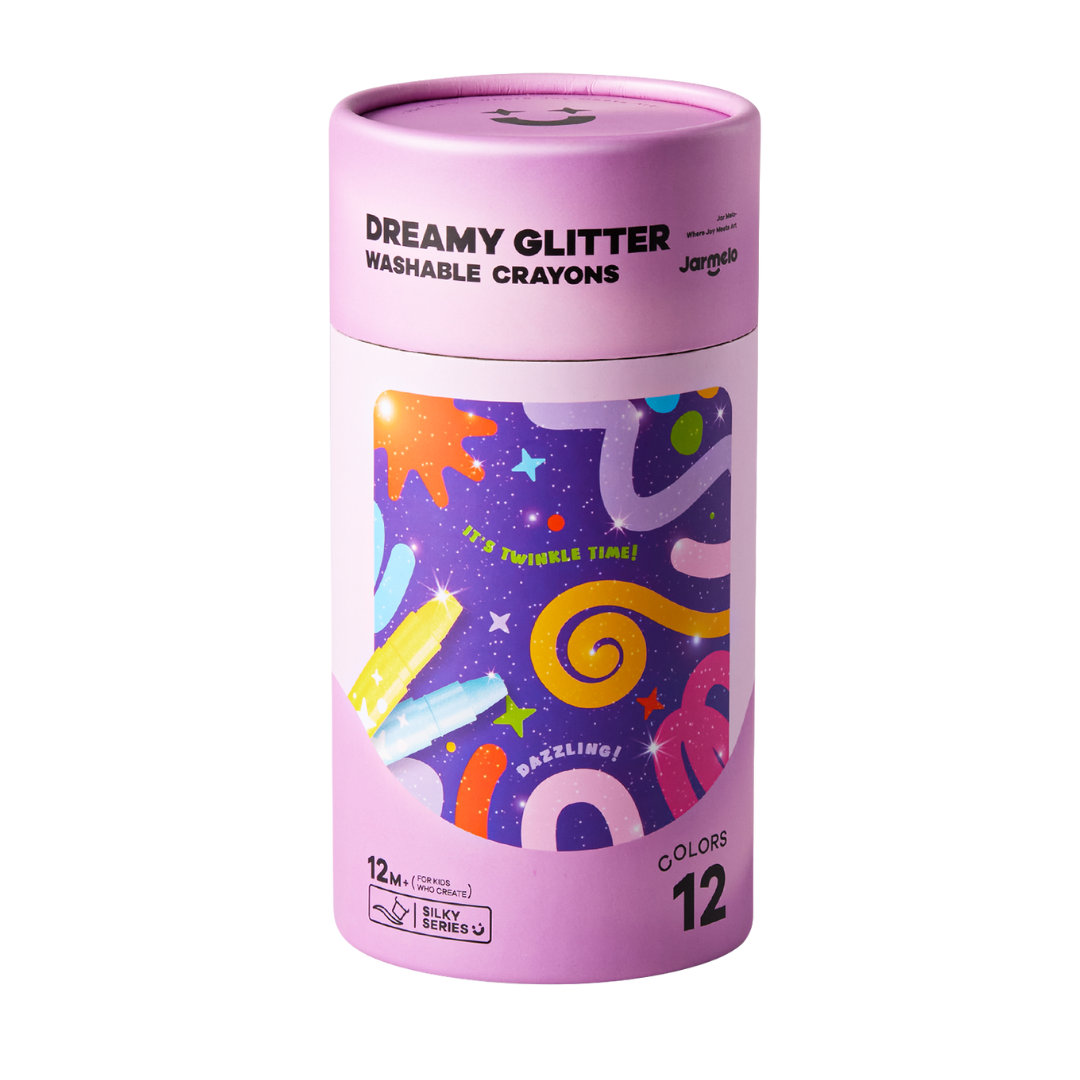 Jarmelo Washable Silky Glitter Crayons, from 1 year