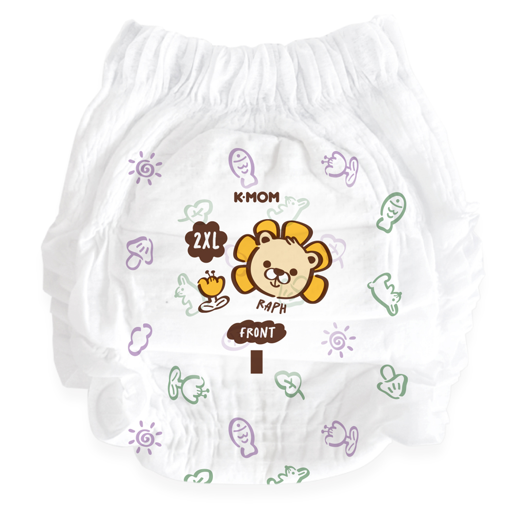 K-MOM Comfort Fit Diaper Pants 2XL size (from 15 kg), 30 pcs