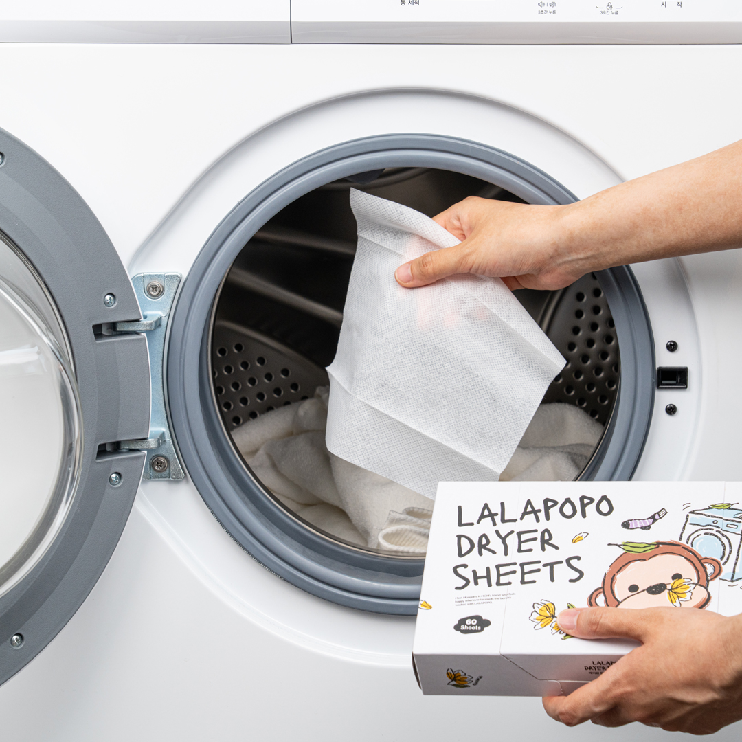 K-MOM Lalapopo Dryer Sheets Magnolia, 60 pcs