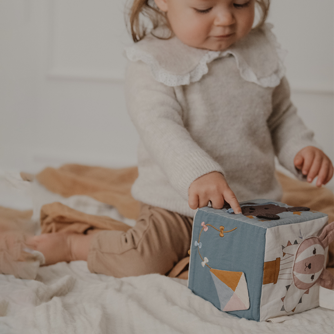 Fabelab Veiklos kubas kūdikiams 1 veiklos kubas