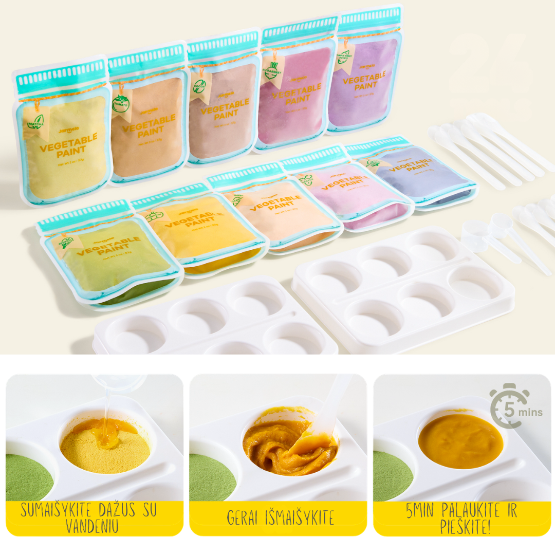 Jarmelo Natūralūs augaliniai dažai vaikams, nuo 10 mėn.