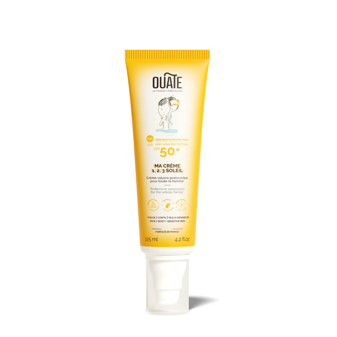 Ouate „Ma crème 1,2,3 soleil" Apsauginis kremas nuo saulės SPF 50+, 125 ml