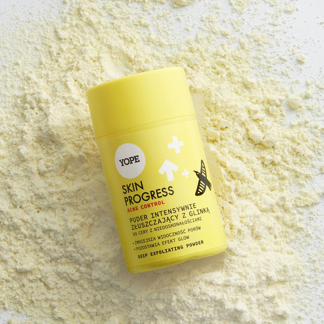 YOPE "Skin Progress" Acne Control intensyviai eksfolijuojanti pudra su moliu, 30 g