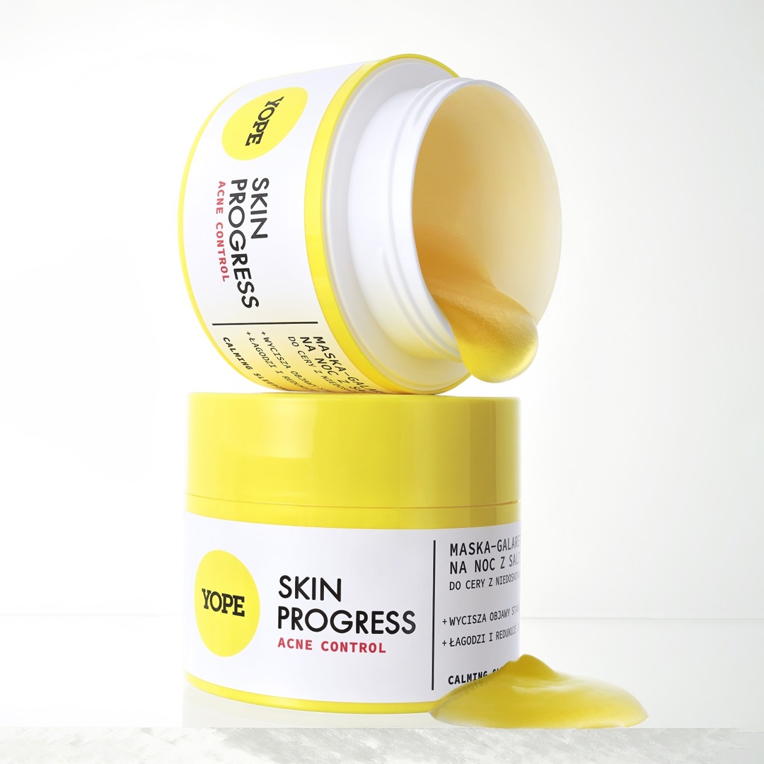 YOPE "Skin Progress" Acne Control naktinė gelinė veido kaukė, 50 ml