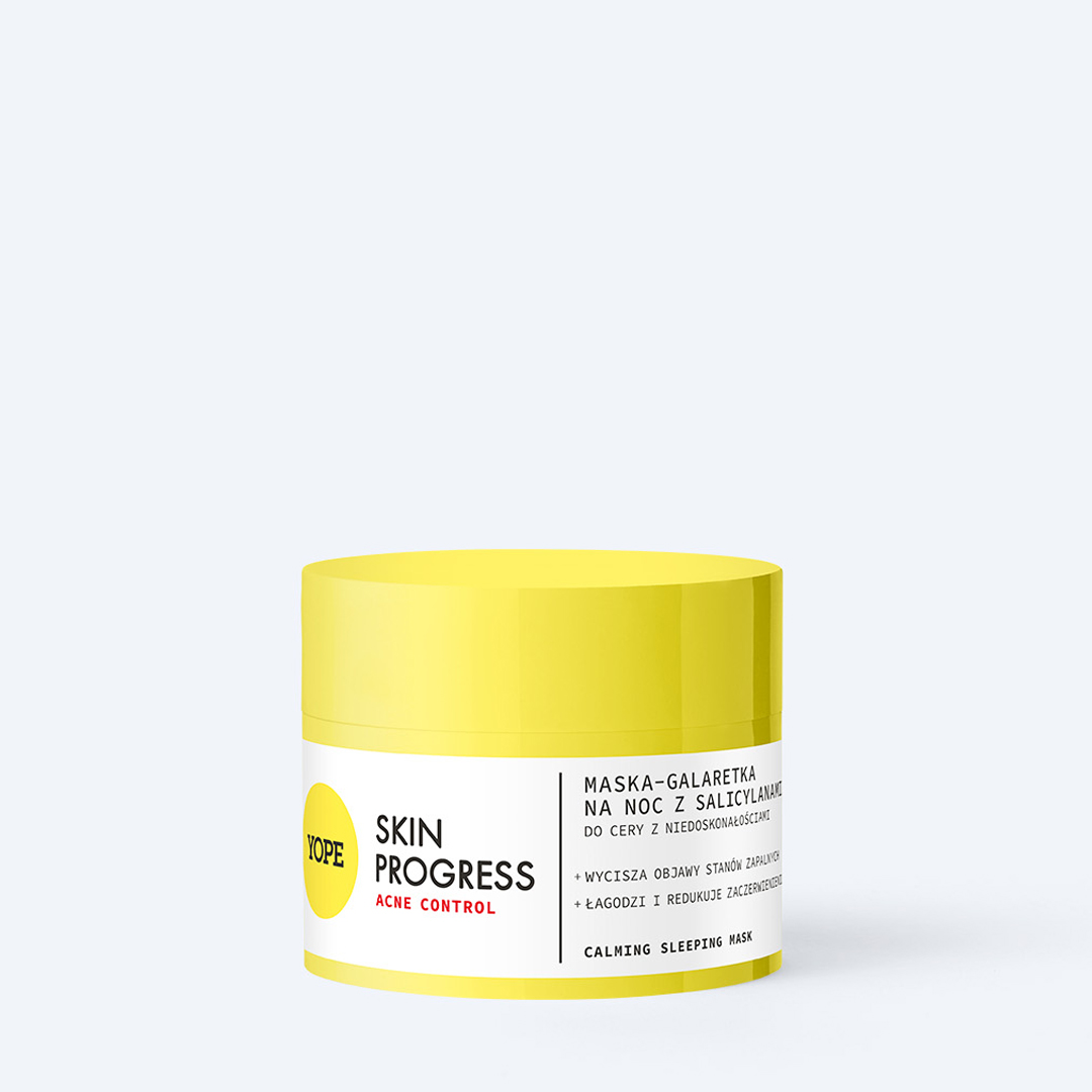 YOPE "Skin Progress" Acne Control naktinė gelinė veido kaukė, 50 ml 1 veido kaukė