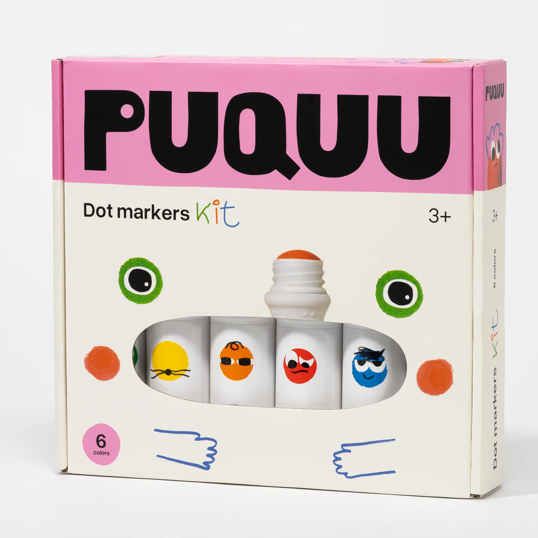 PUQUU taškavimo flomasteriai, nuo 3 metų 1 flomasteriai
